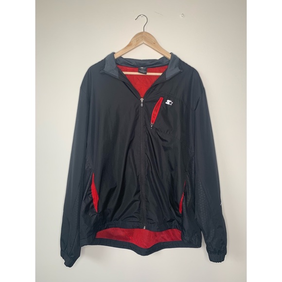 Authentic STARTER Jacket Black/Red Size : LARGE - Picture 3 of 8